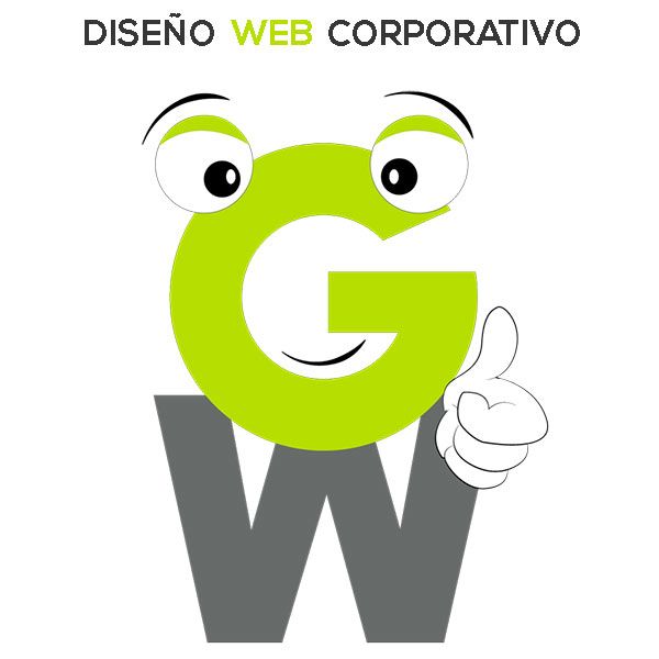 logotipo de gráfico y web valencia con titulo diseño web corporativo